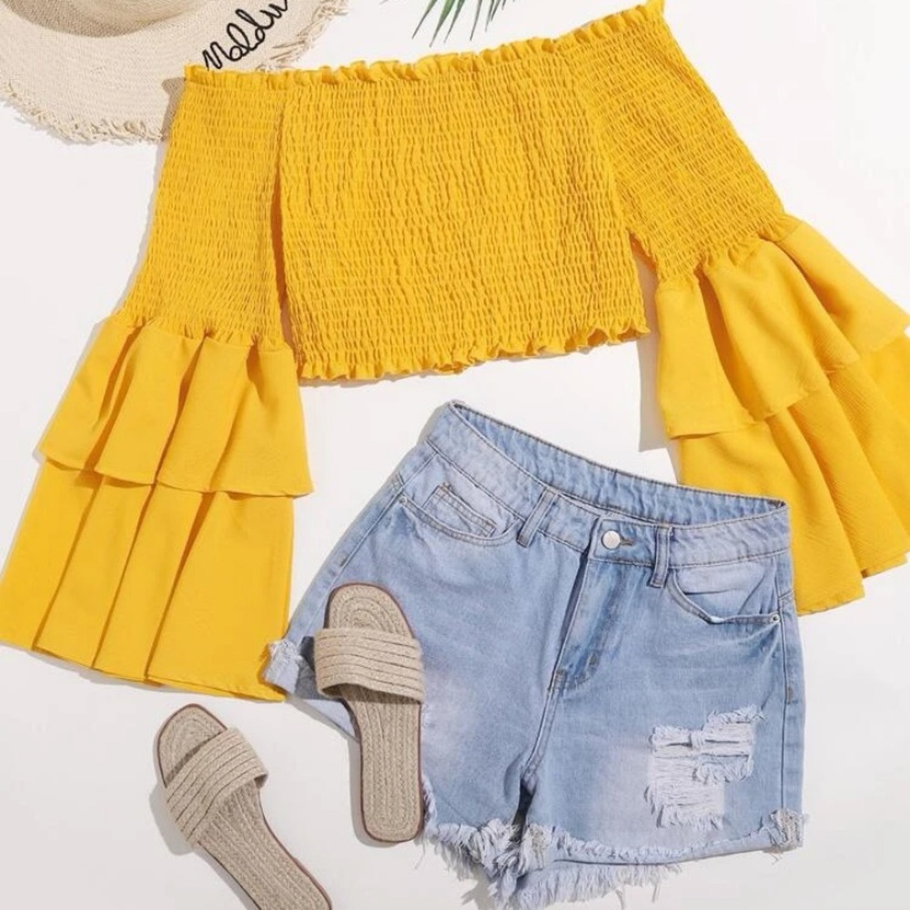 Yellow Shein top